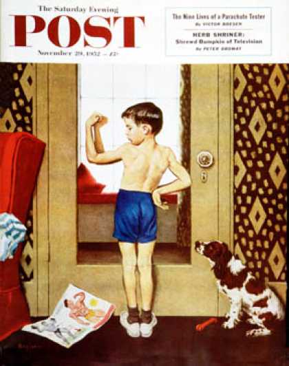 Saturday Evening Post - 1952-11-29: Young Charles Atlas (George Hughes)