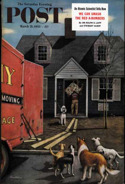 Saturday Evening Post - 1953-03-21: New Dog in Town (Stevan Dohanos)