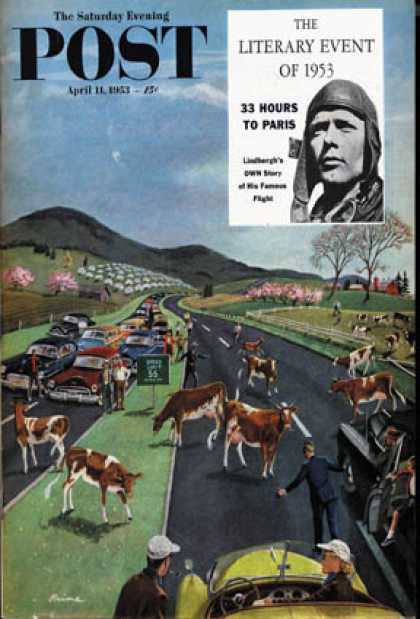 Saturday Evening Post - 1953-04-11: Slow Mooving Traffic (Ben Kimberly Prins)