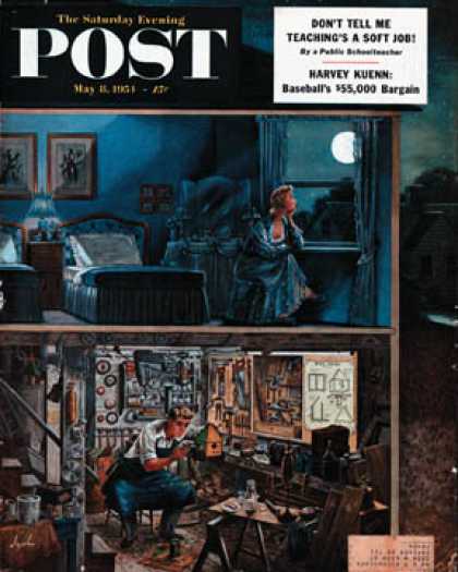Saturday Evening Post - 1954-05-08: Different Interests (Constantin Alajalov)