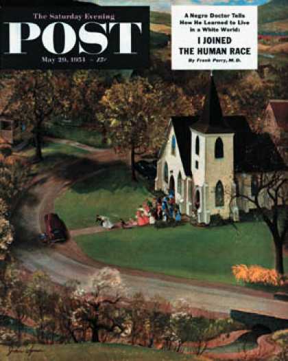 Saturday Evening Post - 1954-05-29: Rural Wedding (John Clymer)