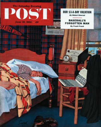 Saturday Evening Post - 1954-06-19: Sleeping In (Richard Sargent)