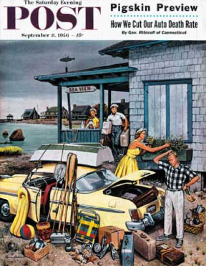 Saturday Evening Post - 1956-09-08: Packing the Car (Stevan Dohanos)