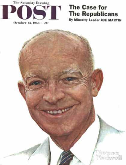 Saturday Evening Post - 1956-10-13: Dwight D. Eisenhower (Norman Rockwell)