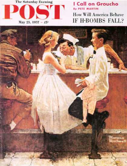 Saturday Evening Post - 1957-05-25: "After the Prom" (Norman Rockwell)