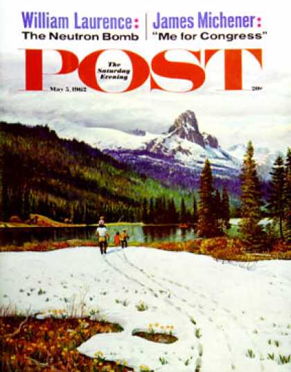 Saturday Evening Post - 1962-05-05: Spring Warms the Mountains (John Clymer)