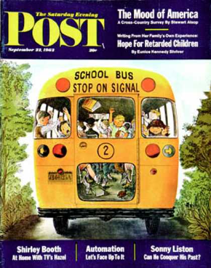 Saturday Evening Post - 1962-09-22: School Bus (Erik Blegvard)