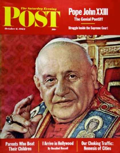 Saturday Evening Post - 1962-10-06: Pope John XXIII (Yousuf Karsh)