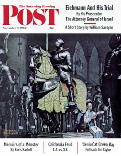 Saturday Evening Post - 1962-11-03: "Armor" (Norman Rockwell)