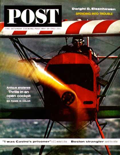 Saturday Evening Post - 1963-05-18: 1918 Fokker D-7 (John Zimmerman)