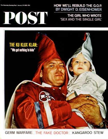 Saturday Evening Post - 1965-01-30: Klansman & Child (Lynn Pelham)