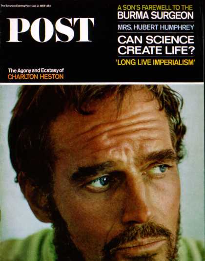 Saturday Evening Post - 1965-07-03: Charlton Heston in "Agony & the Ecstacy" (Ken Heyman)