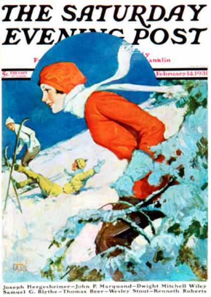 Saturday Evening Post - 1931-02-14: Woman Skier (James C. McKell)