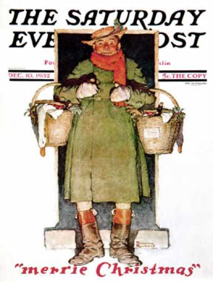 Saturday Evening Post - 1932-12-10: "Merrie Christmas" (Norman Rockwell)