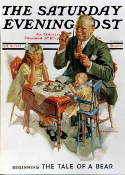Saturday Evening Post - 1933-02-18: Tea for Grandpa (C. Gager Phillips)