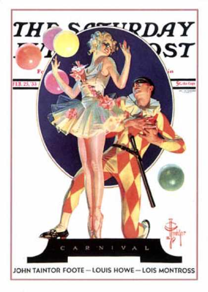 Saturday Evening Post - 1933-02-25: Carnival (J.C. Leyendecker)