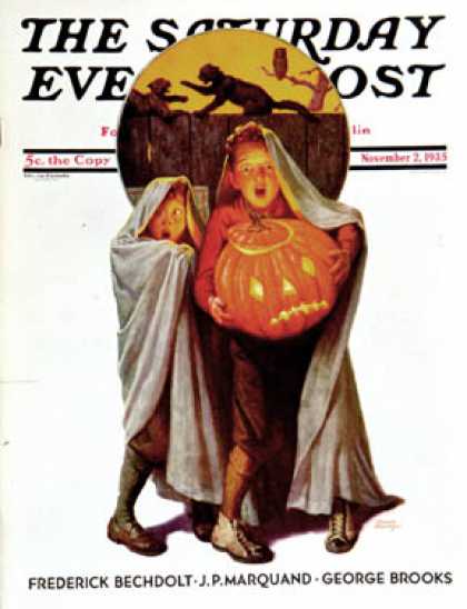 Saturday Evening Post - 1935-11-02: Halloween Scare (Frederic Stanley)