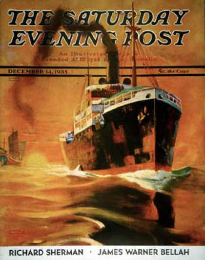 Saturday Evening Post - 1935-12-14: Freighter (Edgar Franklin Wittmack)