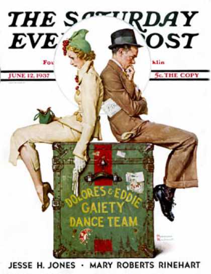 Saturday Evening Post - 1937-06-12: "Gaiety Dance Team" (Norman Rockwell)