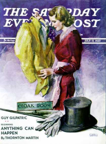 Saturday Evening Post - 1937-07-17: Hatcheck Girl (John LaGatta)