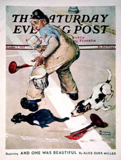Saturday Evening Post - 1937-10-02: "Spilled Paint" (Norman Rockwell)