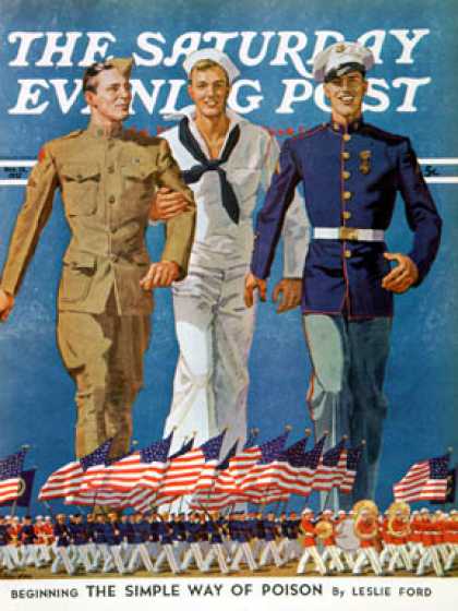 Saturday Evening Post - 1937-11-13: Army, Navy & Marines (John E. Sheridan)