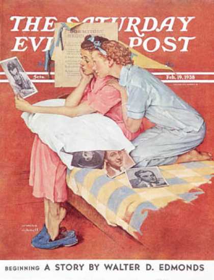 Saturday Evening Post - 1938-02-19: "Movie Star" (Norman Rockwell)