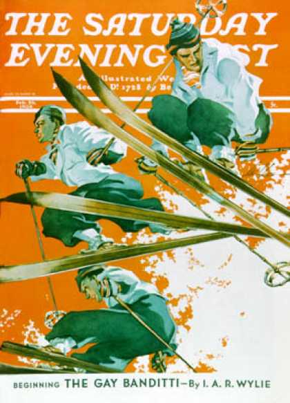Saturday Evening Post - 1938-02-26: Ski Jumpers (Ski Weld)
