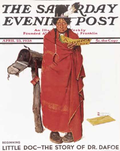 Saturday Evening Post - 1938-04-23: "See America First" (Norman Rockwell)