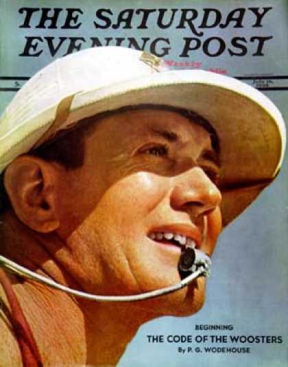 Saturday Evening Post - 1938-07-16: Photo of Lifeguard (Ivan Dmitri)