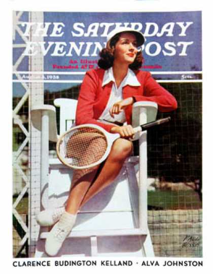 Saturday Evening Post - 1938-08-06: Photograph of Tennis Player (Paul Hesse)