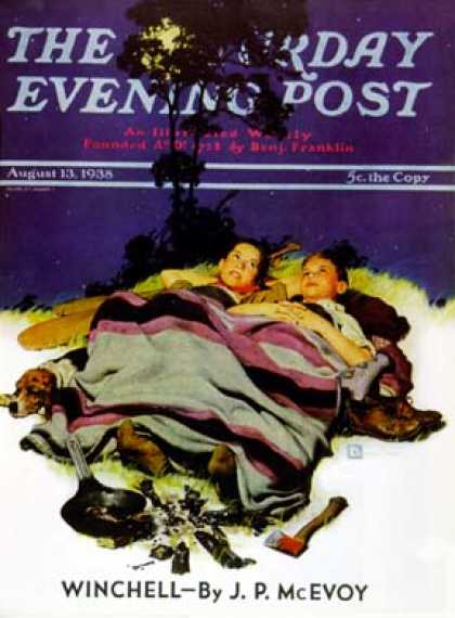 Saturday Evening Post - 1938-08-13: Camping Out (Douglas Crockwell)