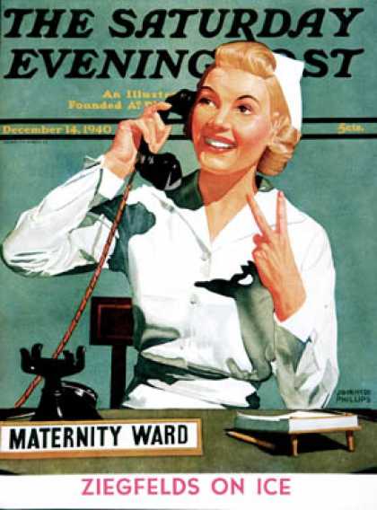 Saturday Evening Post - 1940-12-14: Maternity Ward (John Hyde Phillips)