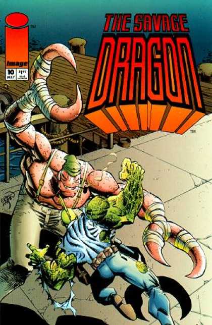 Savage Dragon 10 - Monster - Image - Water - Superhero - Stone Floor - Erik Larsen