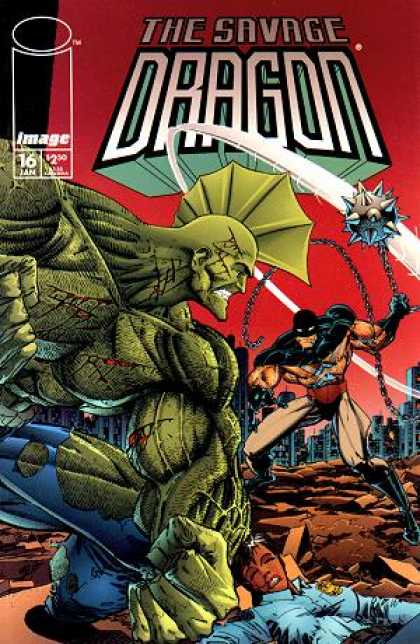 Savage Dragon 16 - Image Comics - Erik Larsen - Superheroic Police Officer - The Dragon - Superfreaks - Erik Larsen