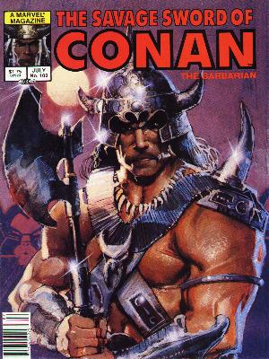 Savage Sword of Conan 102 - Strongman - Axe - Medevil - Barbarian - Armor - Bill Sienkiewicz