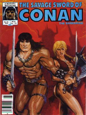 Savage Sword of Conan 106 - Barbarian - Savage Sword - A Marvel Magazine - Warrior - A Warlord And His Warrior Girl - Michael Golden