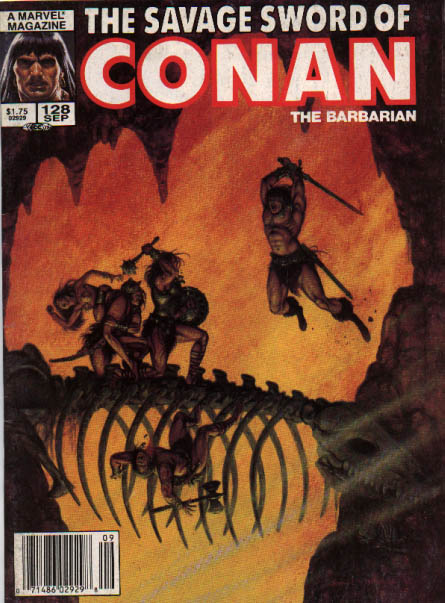 Savage Sword of Conan 128 - A Marvel - Magazine - 128 Sep - The Barbarian - 175