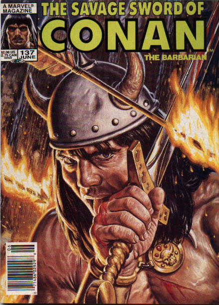 Savage Sword of Conan 137 - Fire - Sword - Blood - Smoke - Devil