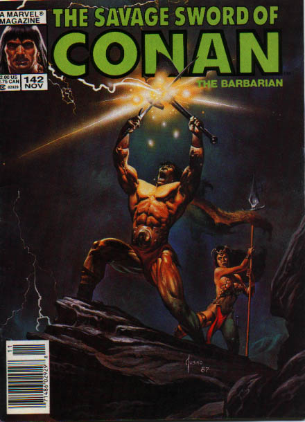 Savage Sword of Conan 142 - Sword - Woman - Marvel Magazine - 142 Nov - Spear