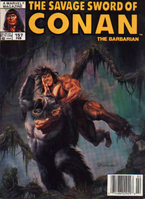 Savage Sword of Conan 157 - Conan The Barabrian - Nelson Hold - Conan Goes Ape - Monkey Business - Im Going To Kill You