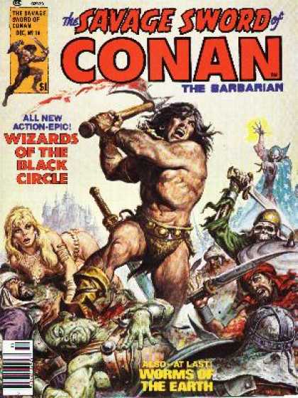 Savage Sword of Conan 16 - Barbarian - Shield - Conan - Battle - Wizards
