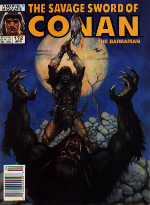 Savage Sword of Conan 172 - Barbarian - Wolfman - Blade Axe - Full Moon - Werewolf