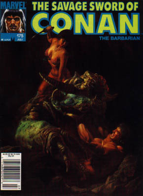 Savage Sword of Conan 175 - Marvel - The Barbarian - Woman - Weapon - Darkness
