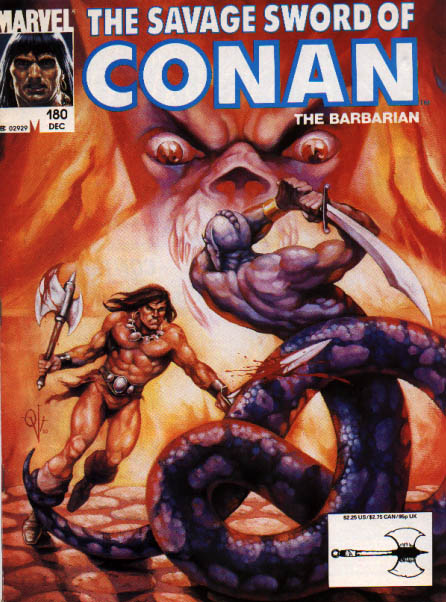 Savage Sword of Conan 180 - Marvel - The Barbarian - Weapon - Sword - Battle