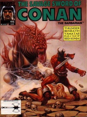 Savage Sword of Conan 195 - The Savage Sword Of Conan - Barbarian - Marvel - Monster - Sword