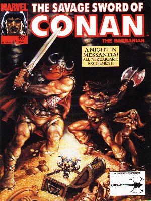Savage Sword of Conan 197 - Marvel - Barbarian - Sword - Axe - Treasure