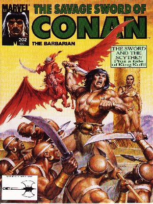 Savage Sword of Conan 202 - Marvel - Spear - Sword - The Barbarian - Savages