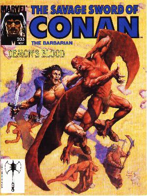 Savage Sword of Conan 203 - Marvel - Marvel Comics - Conan - Fight - Demons