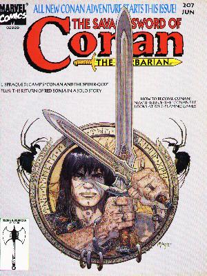 Savage Sword of Conan 207 - Marvel Comics - The Barbarian - Weapon - June - Double Sided Axe - Michael Kaluta